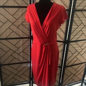 Never worn! Knit Cap-Sleeve Crossover Dress, Created for Macy's